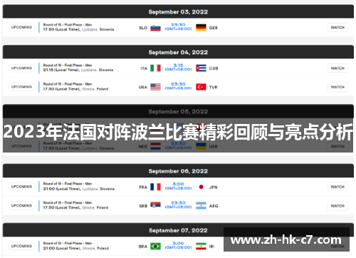 2023年法国对阵波兰比赛精彩回顾与亮点分析
